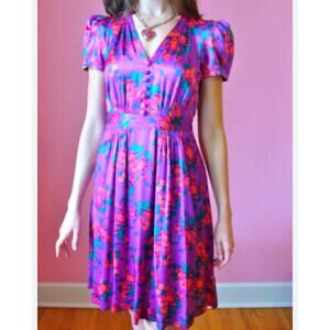 Vintage Y2K Betsy Johnson Silk A-line Dress Sz 2 ASO Trina Vega Victorious